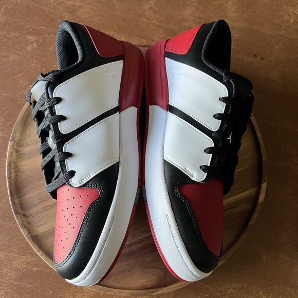 Nike Air Jordan NU Retro 1 Low Varsity Red Black Sneakers Shoes Mens 11 - Picture 8 of 16